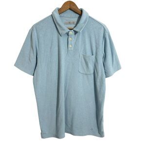 Outerknown Hightide Terry Cloth Pocket Polo Shirt Mens L Surf Beach Huckberry